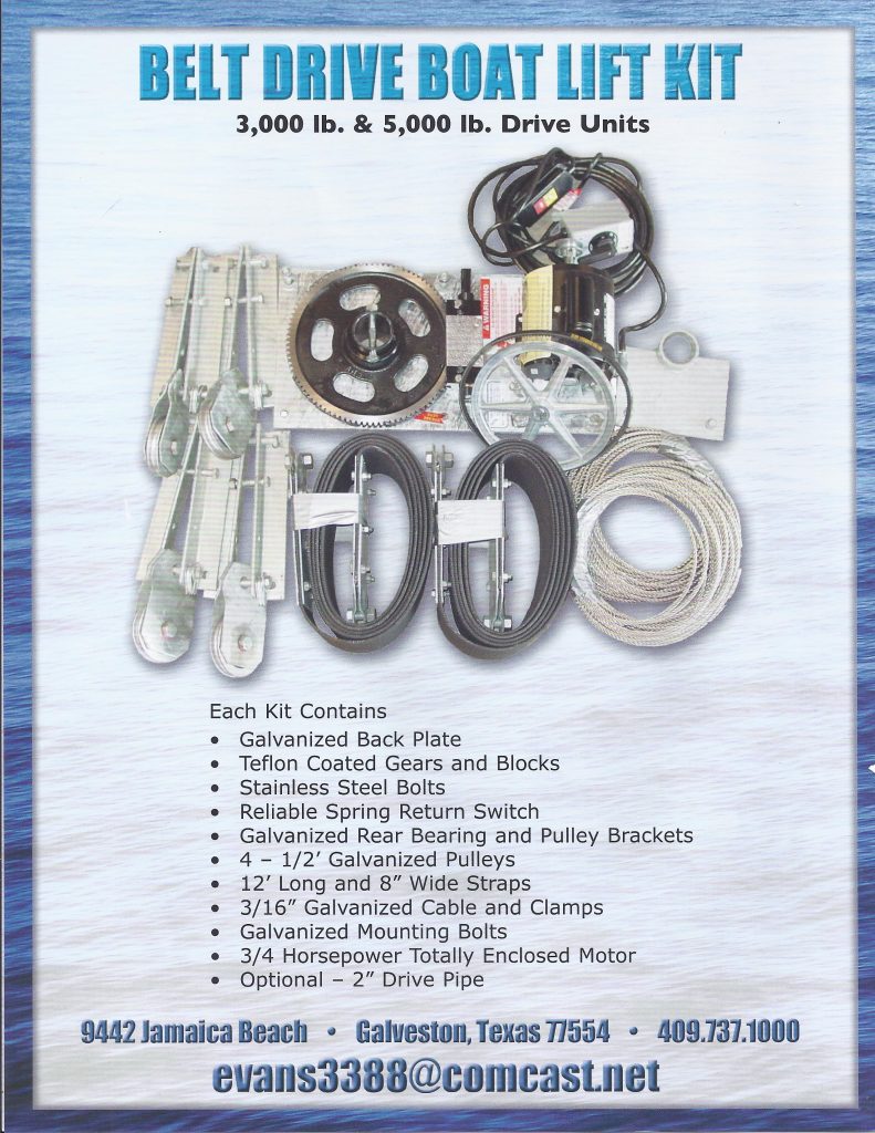 Boat Lift Kits Boatlifts Galveston TX Boat Lift Parts Boat Lift